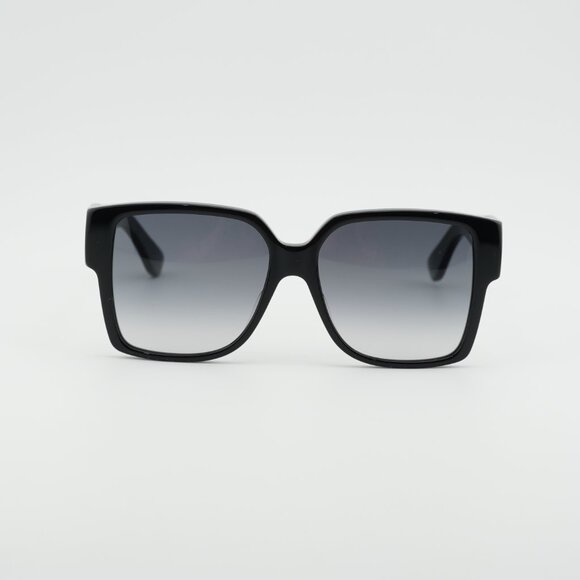 Saint Laurent SL M9 002 Sunglasses Shiny Black Square Frame, Grey Lenses main image 9